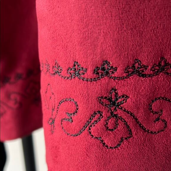 NWT Coldwater Creek Red and Black Women's Sweater Jacket - size XL - Picture 4 of 9